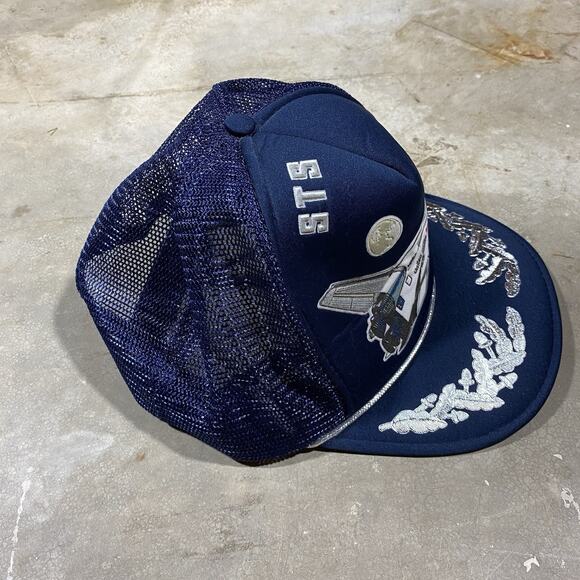 Vintage STS NASA Space Shuttle SnapBack Trucker Hat Quality Caps By George - Picture 5 of 8